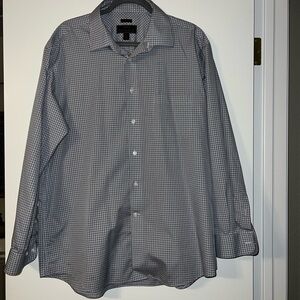Men's Black and White Checkered Shirt
